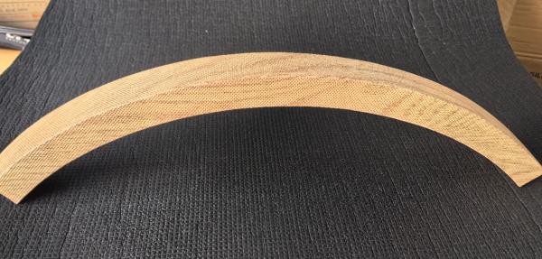 R400 Woodgrain Curved Ceiling Baffles Aluminum Composite Sound Absorption Panel