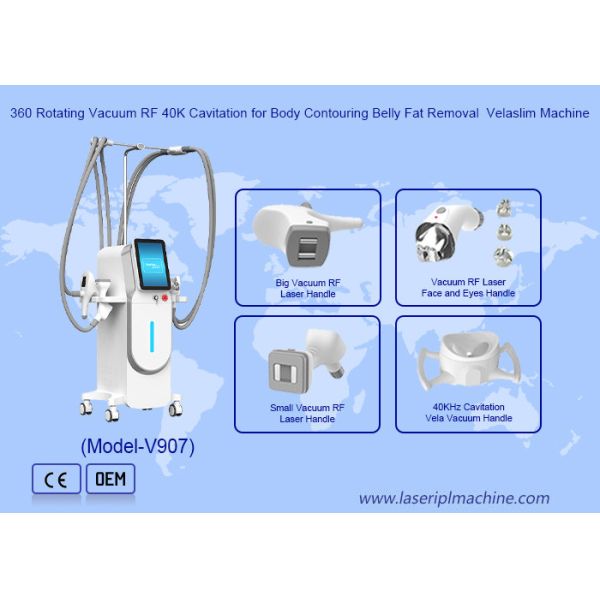 360 Roller Body Contouring Face Lifting Rf Vacumm Ultrasound 40K Cavitation Velashaping Slimming Machine
