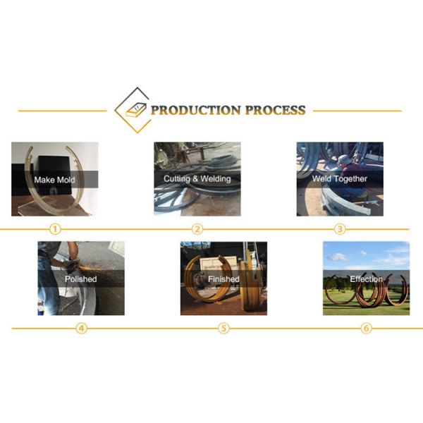 3mm Thickness Unique Corten Steel Sculpture Metal Yard Art Sculpture