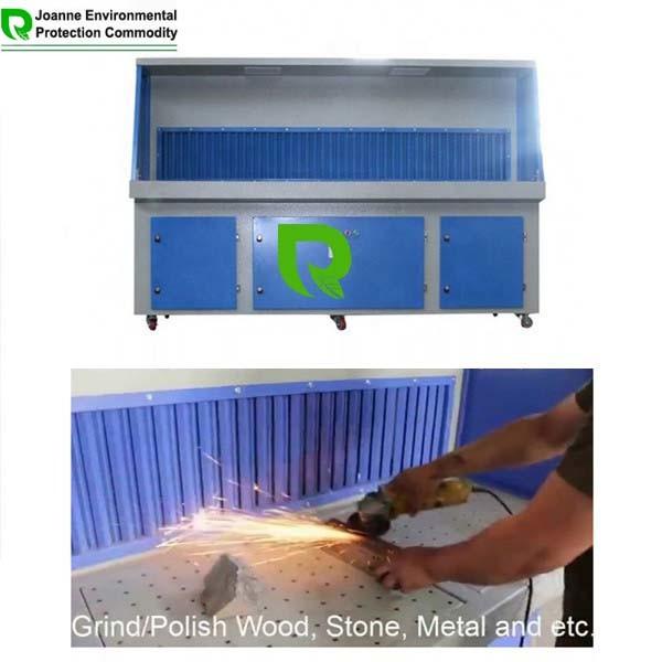 Dust Collect Down Draft Bench PLC Control Dual Sanding Station Downdraft Table 8000M3/H