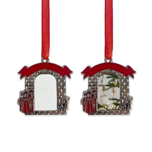 Customized Blank Sublimation Metal Christmas Ornaments DIY Christmas Gifts