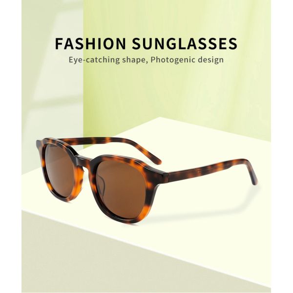 Винтажной круглой OEM предохранения от солнечных очков UV400 ацетата произведенный рукой