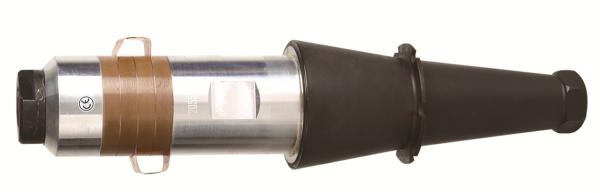 Oscilador ultrasónico eléctrico, vibración del transductor de la soldadura ultrasónica de 1500 vatios con el aumentador de presión negro
