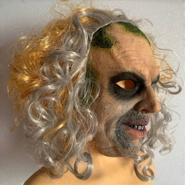 Latex Material Creepy Mask with Terrifying Visual Impact One Size Fits Most for Halloween Parties