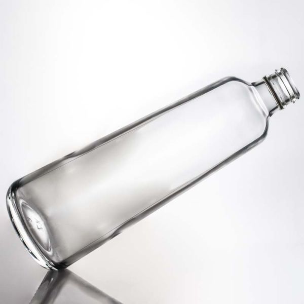 Customized Super Flint Round Clear Glass Bottle for Gin Rum Vodka Whisky 580ml 1000ml