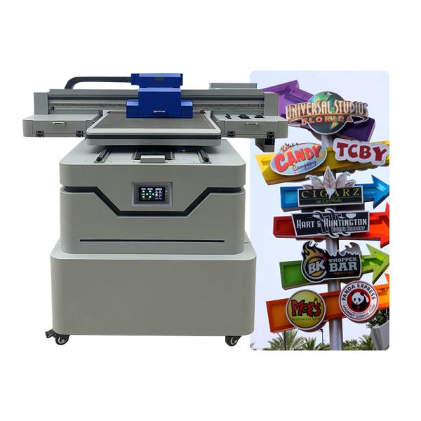 Factory 6090 Acrylic Bottle Led Lamp UV Printing  Multifunctional Inkjet Printers with CCD on Carpet/polymer Transparent/pen