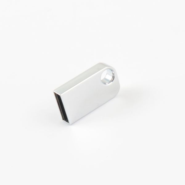 Mini Usb Flash Drive With Hole Can Put Key Chain Metal Usb Flash Drive Can Customized Laser Logo