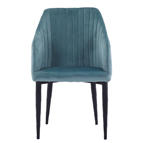 Modern Style High Back Dining Chair , PU Leather Arm Chair Fabric Metal Tube Chrome