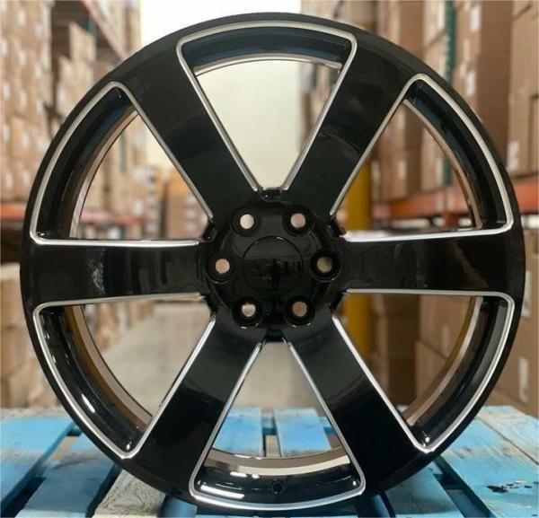 24 TBSS Rims Black Mill Wheels Tires Fit Chevy Tahoe Silverado Sierra Escalade