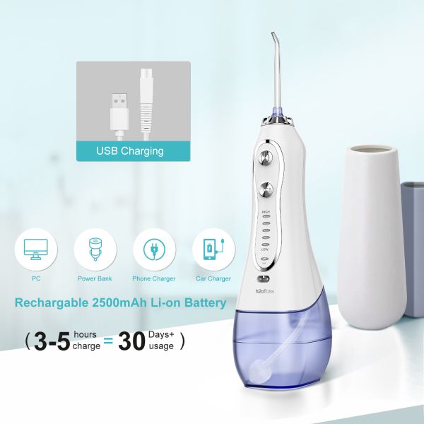 Teeth Cleaning Electric Water Flosser USB Rechargeable Oral Irrigator OEM Brand