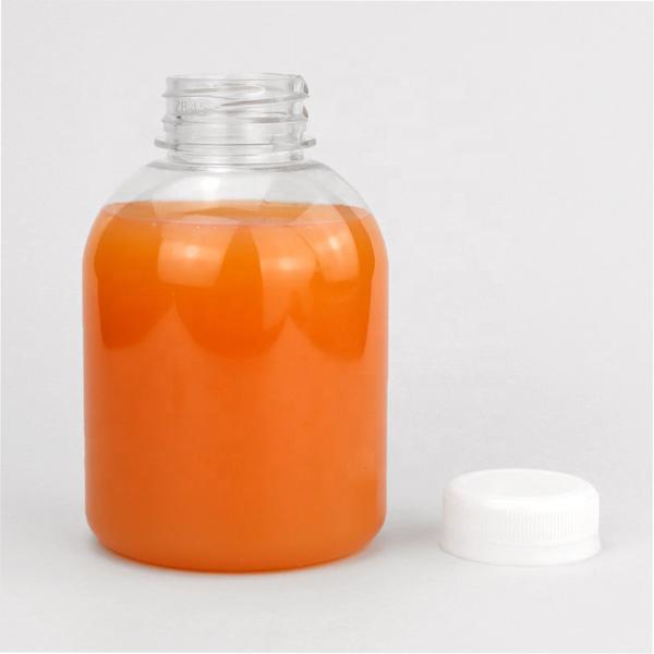 400ml Plastic Beverage Bottles PET Plastic Drink Bottles OEM Logo With Lid Caps