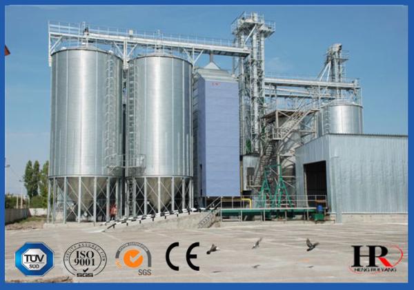777m3 Small Grain Storage Silos , Bulk Material Cereal Storage Silo