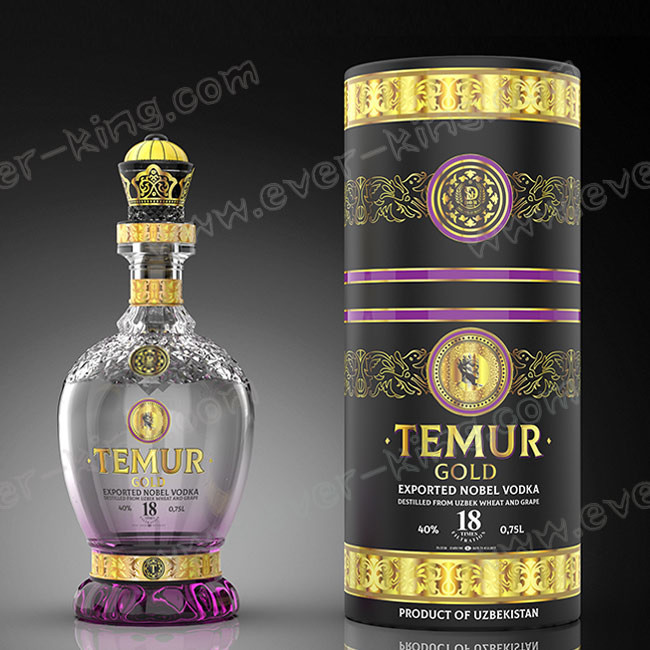 Бутылка стекла коньяка огнива OEM 750ML кристаллическая белая