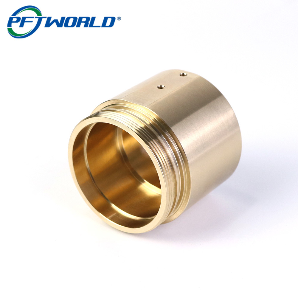 Custom CNC Brass Threaded Sleeve Precision Turning Parts with H59 Brass Material and ±0.01mm Tolerance