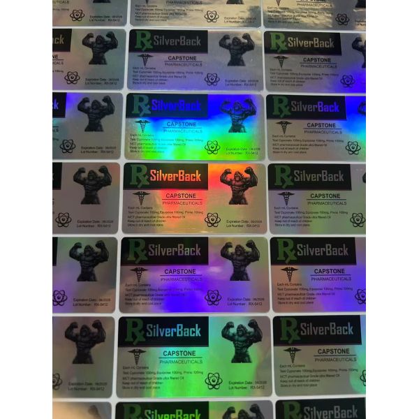 Test E 300mg Steroides Vial Labels  Glossy Finish Custom Design Printing