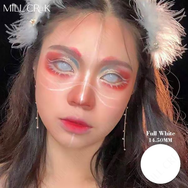 Кукла наблюдает контакты HEMA хеллоуина белые, контактные линзы KSSEYE Cosplay