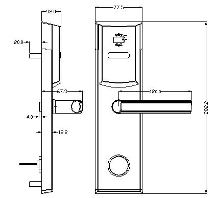 SUS Material Smart RFID Door Lock Электронная RFID карта Цифровая гостиничная дверь