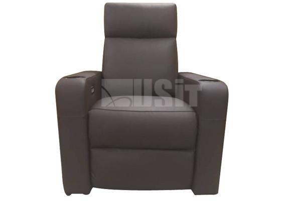 Synthetic Leather Home Theater Recliner Chair With Cup Holder Storage