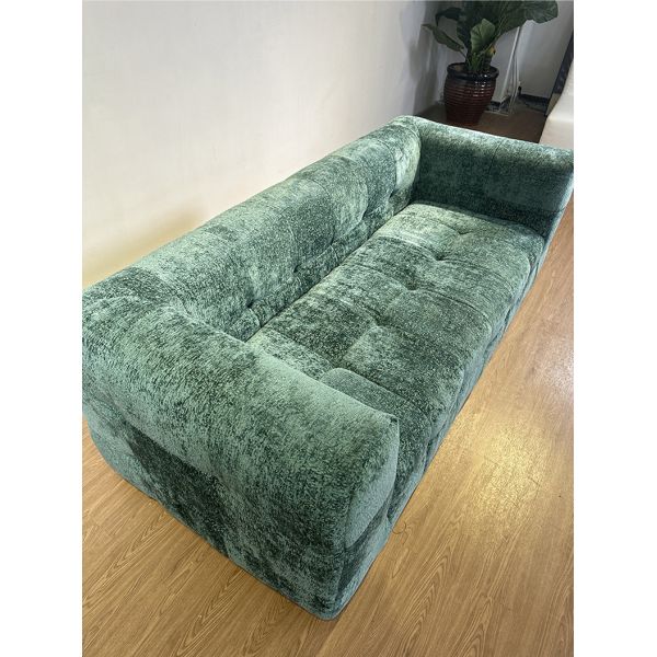 Custom Tufted Vacuum Compressed Sofa Bed Straight Corduroy High Density Sponge Filling Living Room Apartment Modular Sofa