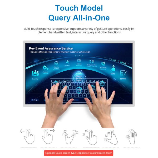 Wall Mounted 55 Inch 5ms Lcd Advertising Media Player