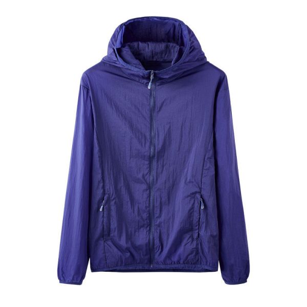 Long Sleeve Outdoor Windbreaker Jacket Solid Color Thin Sun Protective Clothing