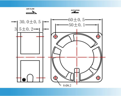 SANYO 2400rpm 60mm Aluminum Frame AC Brushless Fan