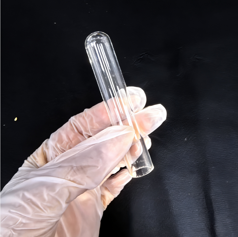 Lab Clear Quartz Test Tube Customized With Round / Flat Bottom
