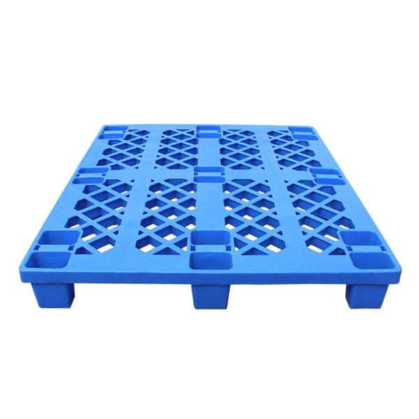 Grid Nine Feet Forklift Plastic Pallet Blue Color
