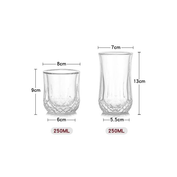 Конденсации чашки стены двойника Тумблер вискиа логотип стеклянной устойчивый подгонянный