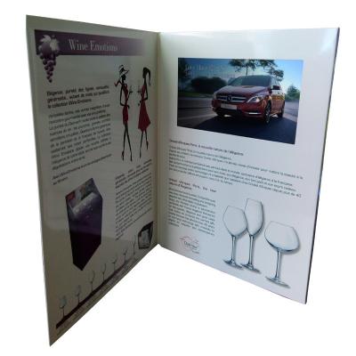 HD 7 Inch Electronic LCD Invitation Card CMYK Printing For Celebration