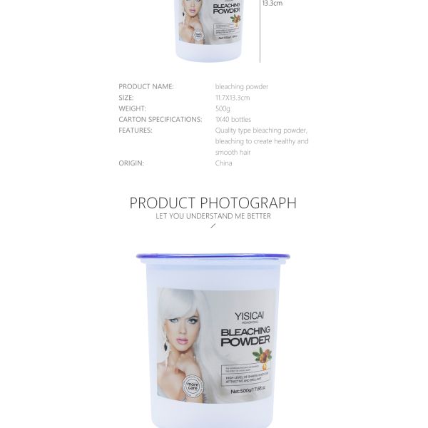 500g Keratin-Infused Organic Hair Bleaching Powder – Salon-Grade, Mild Non-Irritating, Factory Rate, Customizable & Free Sample