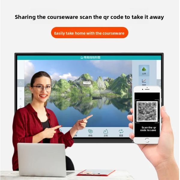 Big Size 98'' 110'' Interactive Board for Teaching Conference Touch Screen Display Kindergarten Classroom Electronic Whiteboard