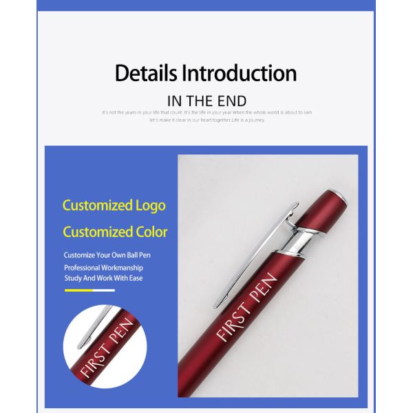 Multi Colors Press Metal Ballpoint Pen 1.0mm Anti-Slip Pen Grip Click Ball Pen