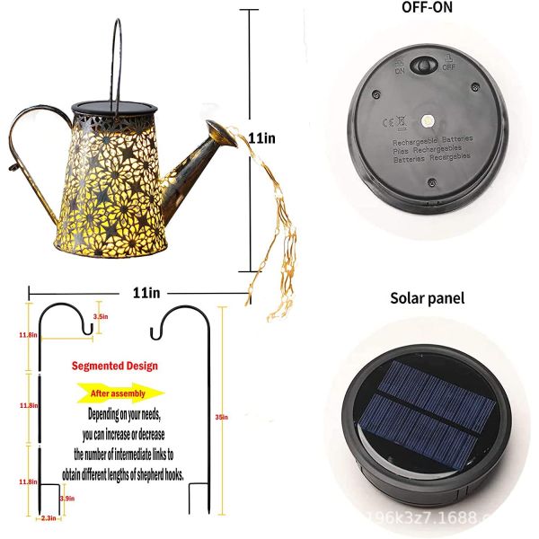 Continuous Lighting Time 8-10h Solar Kettle Light for Outdoor Decorative Lighting