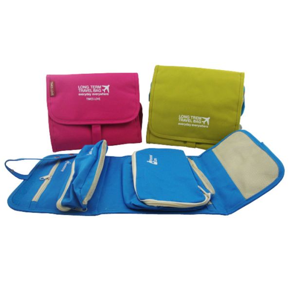 Pretty Design Blue / Green Travel Accessory Bag For Packing Cosmetics