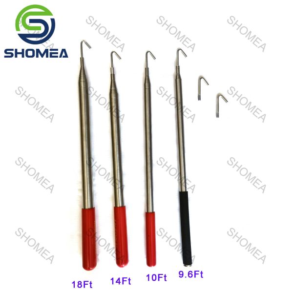 SHOMEA Customized 9.5Ft 10Ft 14Ft 16Ft 18Ft Stainless Steel Frisbee Golf Disc Retriever Tool
