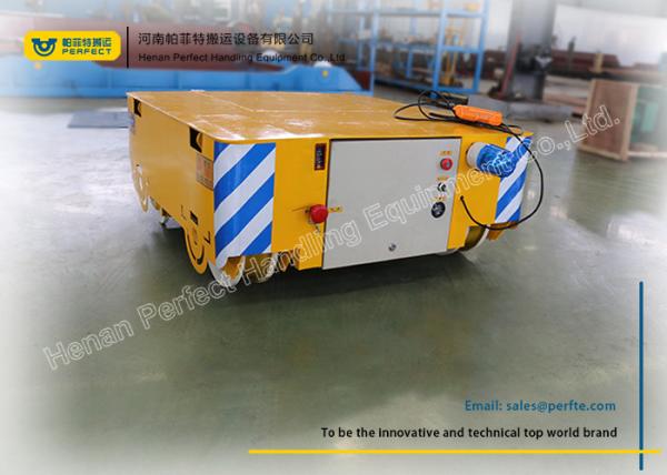 Heavy Duty Pallet Transfer Carts , Flatbed Rail Transfer Trolley For Steel Plant