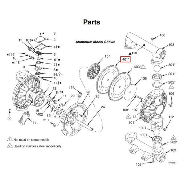 2 комплект для ремонта диафрагмы SP лайки 2150 Graco дюйма 189296