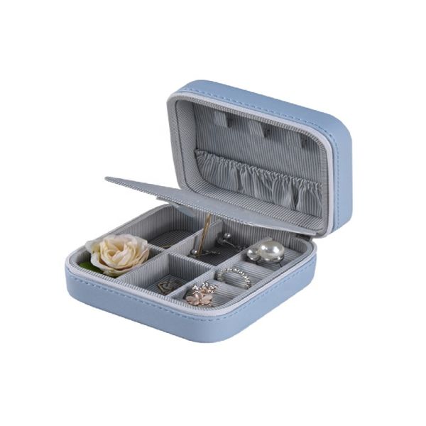 Faux Leather Travel Small Jewelry Gift Box Customized For Rings Earrings Necklace