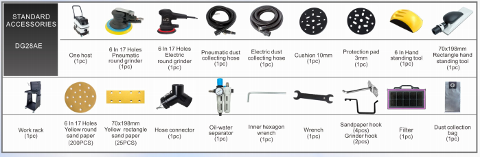 Système de ponçage à sec réglable hauteur de banc 87 cm pour le garage de réparation automobile