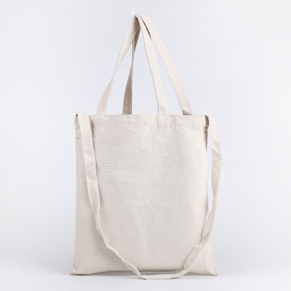 Customized Color Plain White Cotton Canvas Reusable Shopping Tote Bag for School Life