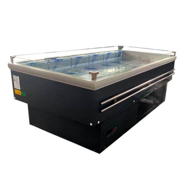 Верхняя часть большого замораживателя острова дисплея охлаждая оборудования коммерчески открытая для магазина