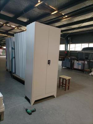 Two Doors Metal Wardrobe Locker Steel Storage Cabinet