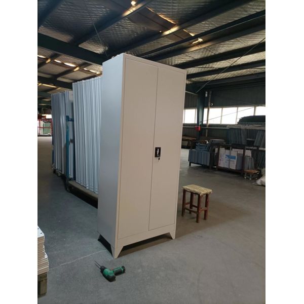Two Doors Metal Wardrobe Locker Steel Storage Cabinet