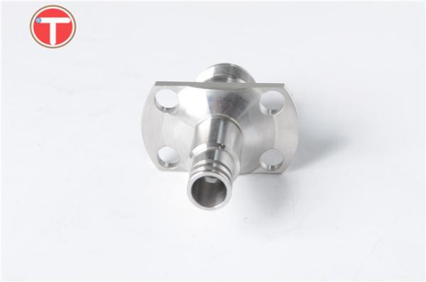 Cnc SS304 que faz à máquina a placa de aço inoxidável que forja o conector fazendo à máquina das peças do Cnc