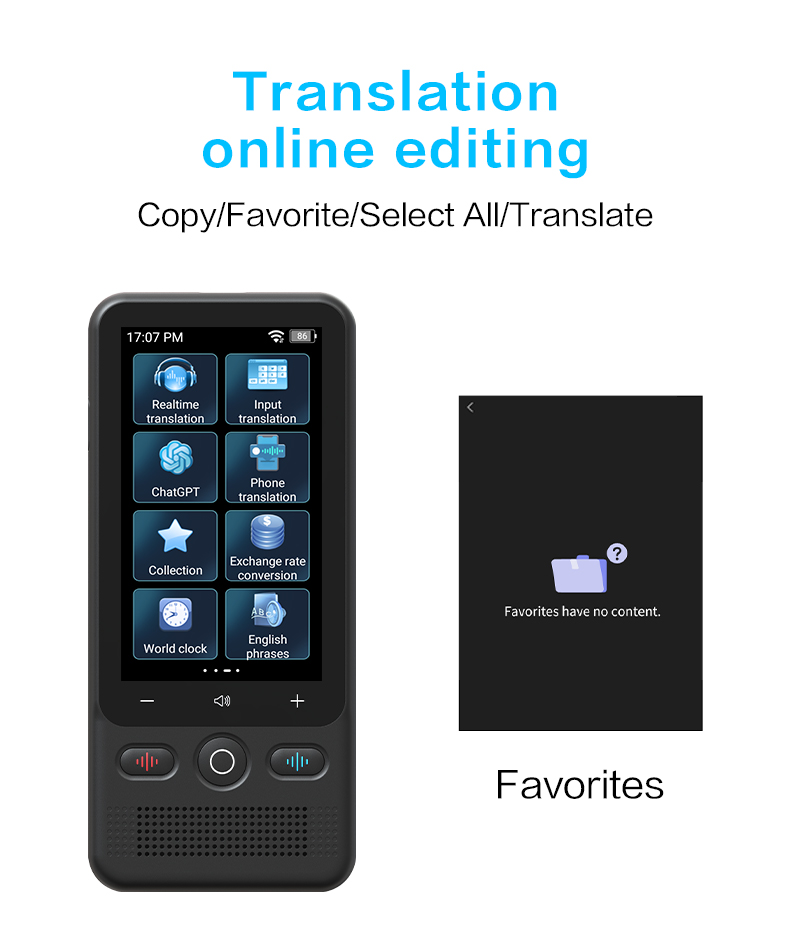160 Languages Mini Translator Device Touch Screen Online Offline Languages Translation