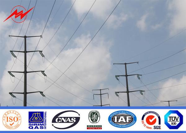 As subestações de aço polo de serviço público de aço da eletricidade do metal 69kv poligonal de 80ft com mastro galvanizaram a estrutura