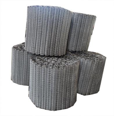 Round Flat Wire Stainless Steel Wire Mesh Conveyor Belt For Oven