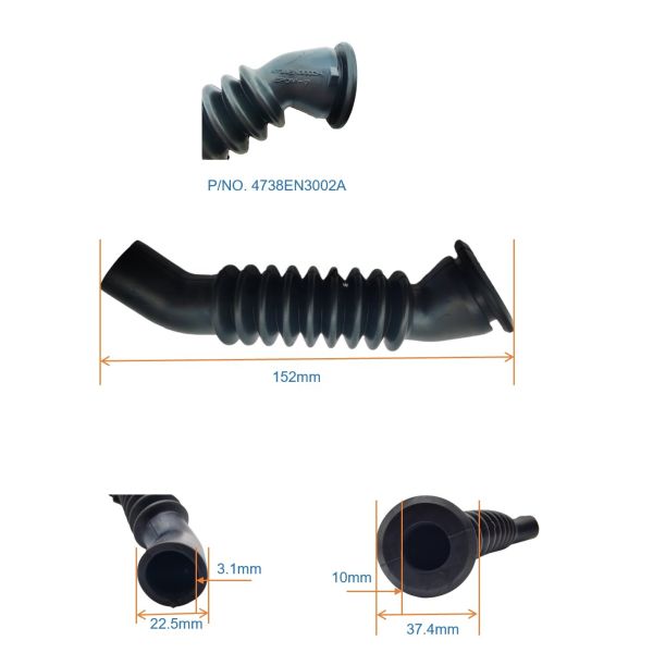 Rubber Drain Hose Bellows Inlet Hose for LG Washing Machine Spare Parts 4738EN3002A