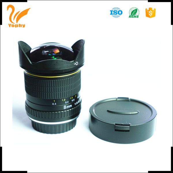 Fixed Focus Anamorphic Camera Lens 8mm F3.5 Super Wide Angel APS-C Fisheye Camera Lens